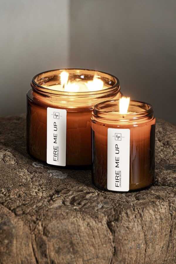 1 Small 1 Large White Label Amber Jar Candle 2 Pack Ambermum2