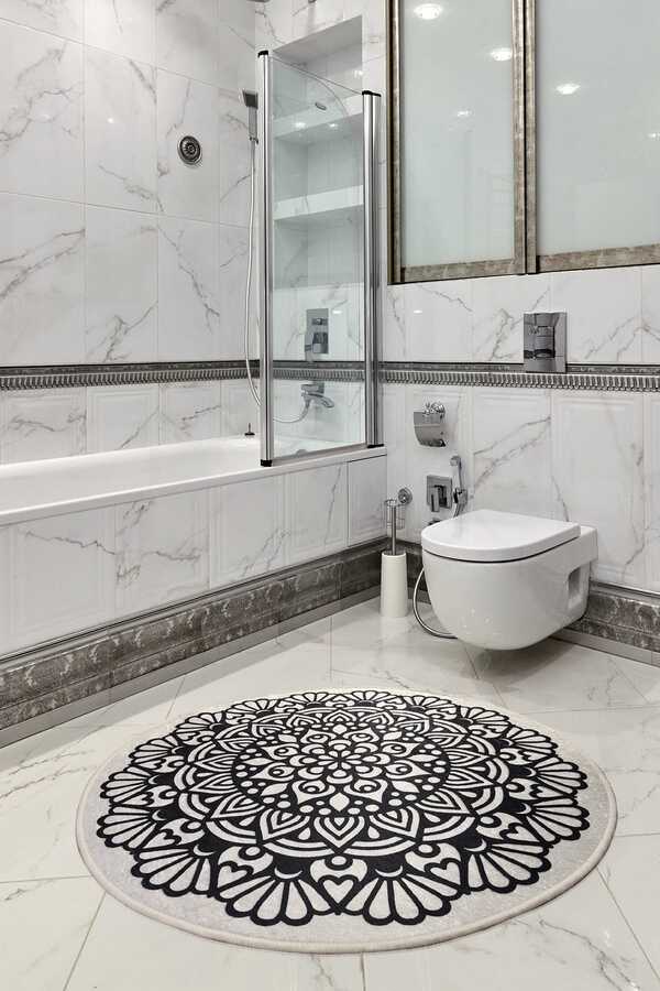 100X100 Cm Bathroom Carpet, Mat 8682125929125