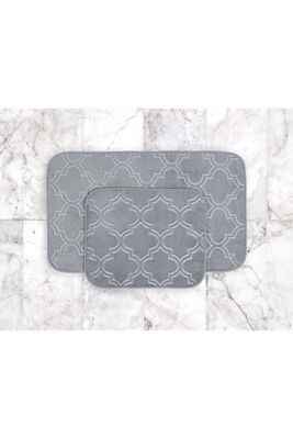 2 Pack Bath Mat Light Blue - 1