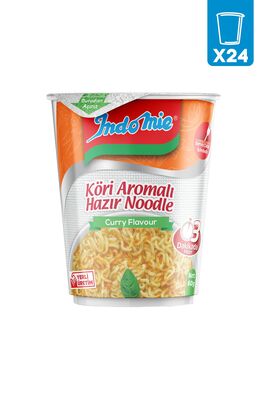24 Pcs Curry Flavored Instant Noodle Glass - 1