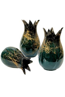 3 Piece Tile Tulip Vase Set Marble Vase - 1