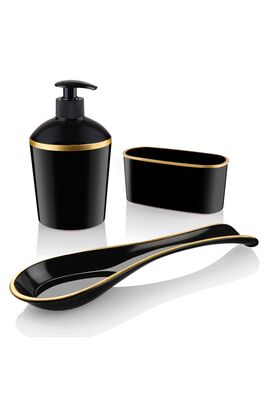 Acrylic Luxury 3-Piece Gilded Kitchen Set C-DD04 - 1