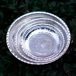 Appetizer Copper Plate Set , 3 Pieces - Thumbnail