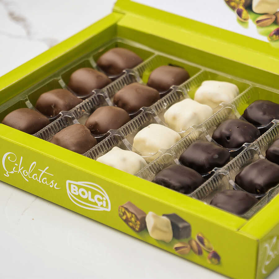Assorted Chocolate Covered Pistachio Croquant , 20 pieces , 5.6oz - 160g