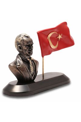 Atatürk Themed Table Top Bust Flag Atabüstü - 1