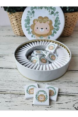 Baby/birthday Chocolate 50pcs Metal Box Cute Baby Lion - 1