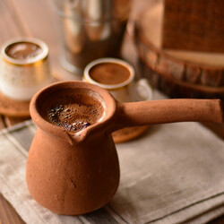 Bambum Mırra Earthenware Coffee Pot - Thumbnail