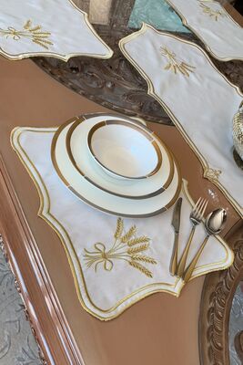 Başak Placemat Supla Set of 6 Gold P1106S7972 - 1