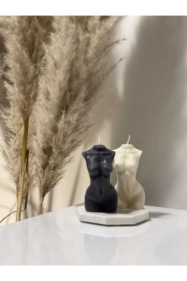 Black and White Binary Female Candle Scented Venus Candle Body Candle Kadıncandle