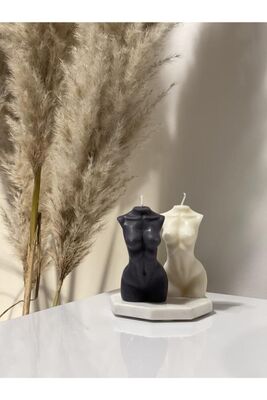 Black and White Binary Female Candle Scented Venus Candle Body Candle Kadıncandle - 1