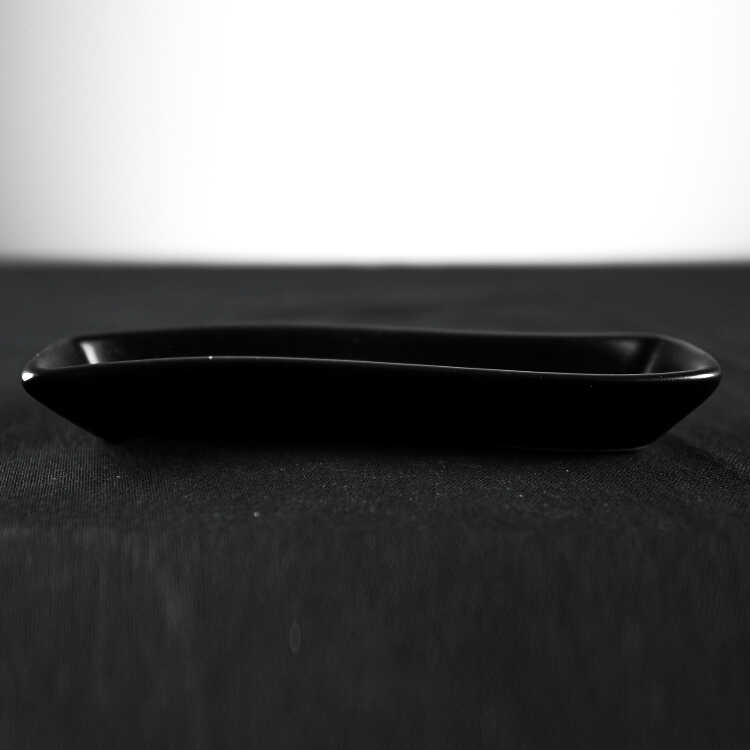 Black Snack Plate , 7 x 1.5 x 1.1 inch