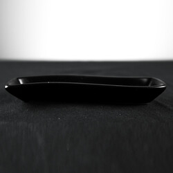 Black Snack Plate , 7 x 1.5 x 1.1 inch - Thumbnail