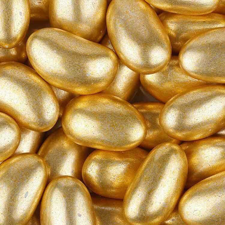 Bright Golden Chocolate Covered Almond Drageee, 1.1lb - 500g