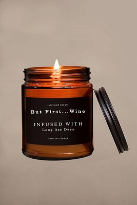 But First Amber Jar Candle 9oz Ambermum - 1