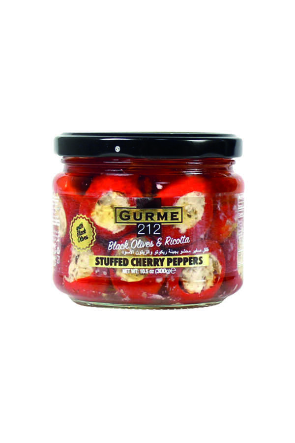 Cheese + Olive Stuffed Cherry Pepper Pickles, Appetizer, Snack (1 Piece X 300cc)