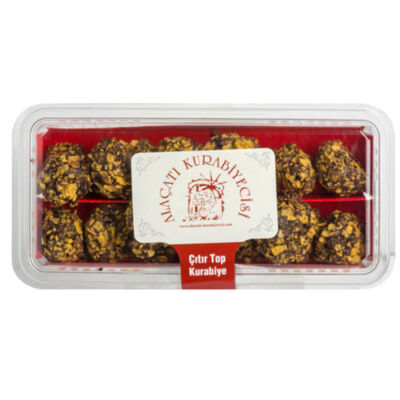 Chocolate Crispy Ball Cookies, 180 gr - 6.34 oz - 1