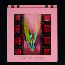 Chocolate in Pink Wood Box , 20.8oz - 590g - Thumbnail