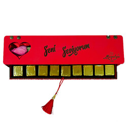 Chocolate with Rose in Wood Box , 26.1oz - 740g - Thumbnail