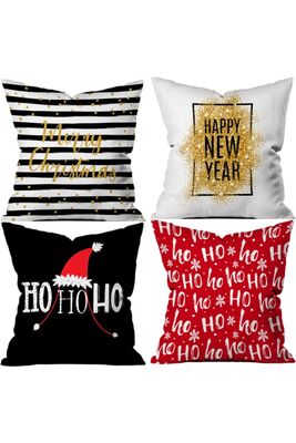 Christmas Combination Set of 4 Pillow and Throw Pillow Covers 153-01-0098 - 1
