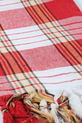 Classic Hammam Peshtamal, 100% Cotton, 80x180 Cm.-red PST90K - 1