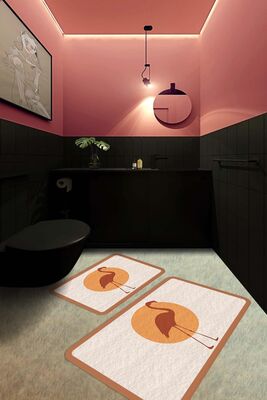 Coffee Flamingo Bath Mat PS-PS-178 - 1