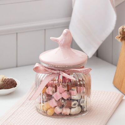 Cylinder Powder Birdy Jar , 650 ml - 1