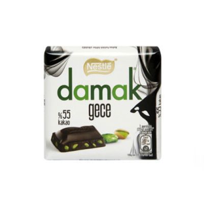 Damak Dark Pistachio Bitter Square Chocolate , 2 pack - 1