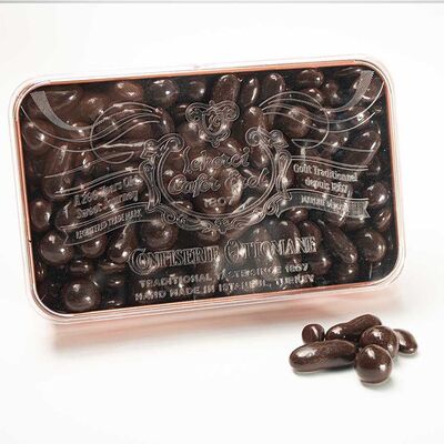 Dark Chocolate Coated Dragee in Bronze Tin Box , 5.3oz - 150g - 1