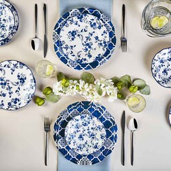 Deep Blue Dinnerware Set, 24 Pieces - Thumbnail