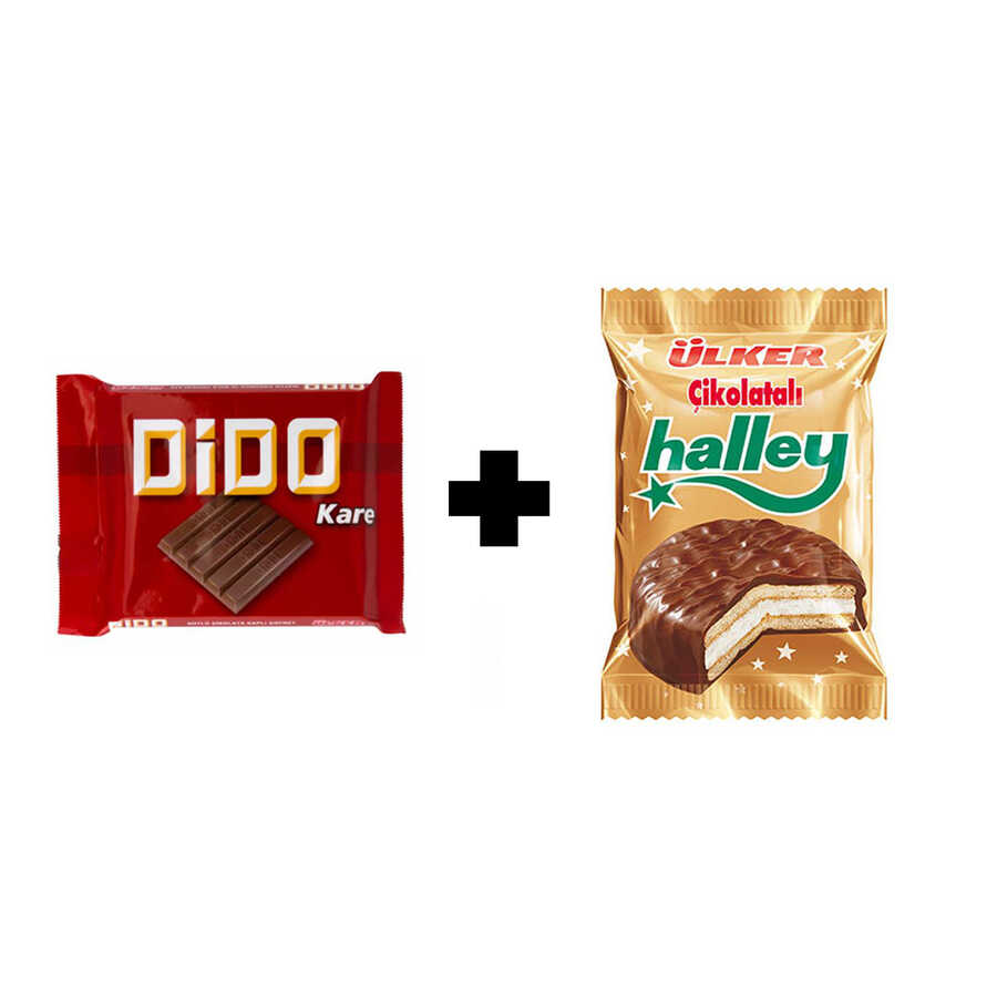 Dido Milky Chocolate Square Wafer - Halley Cake with Chocoloate and Marshmallow