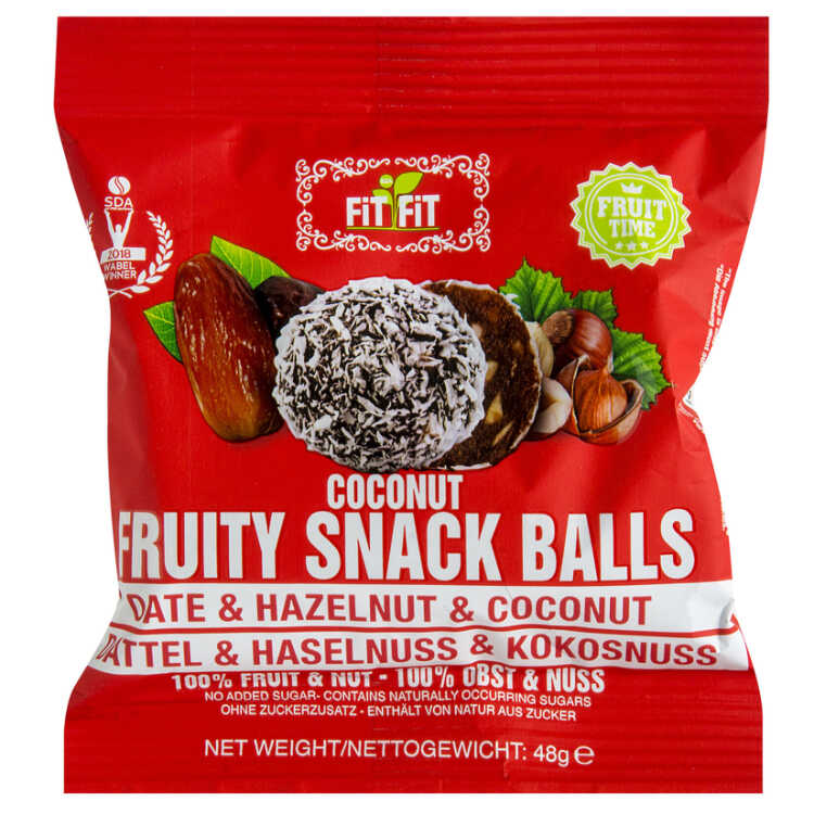 Dried Date Balls with Coconut - Hazelnut, 1.69oz - 48g - 2 pack