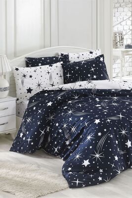 Duvet Cover Set Double Halley Navy Blue - 1