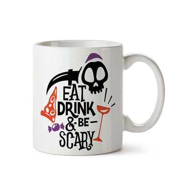 Eat Drink and Be Scary Halloween Mug , 3.1x3.5x4.3 Inches - 1