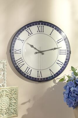Elite Wall Clock 35 Cm Navy Blue 10032831 - 1