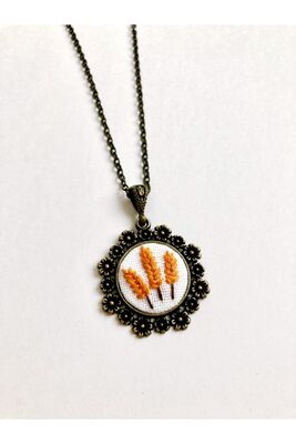Embroidery Necklace Virgo Gift Handmade Jewelry - 1
