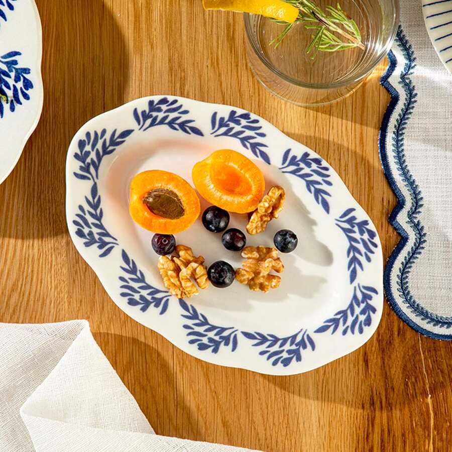English Home Clover Wind Porcelain Boat Plate English Home Clover Wind Porcelain Boat Plate