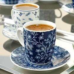 English Home Romana Porcelain Set of 6 Coffee Cups - Thumbnail