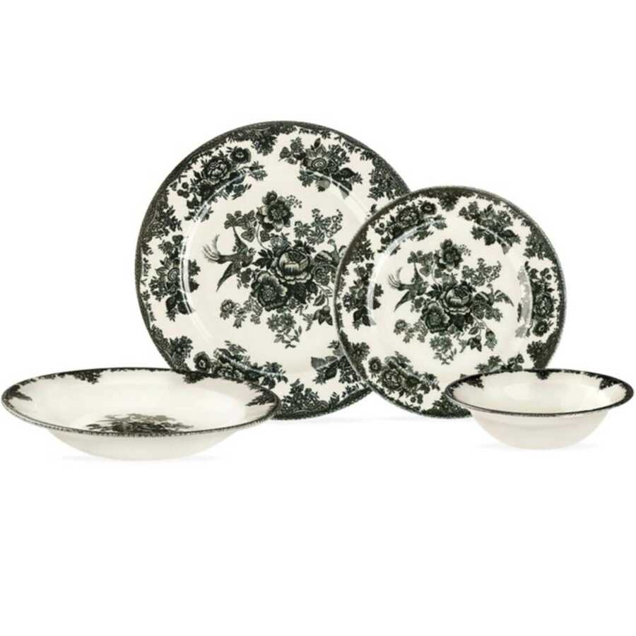 English Home Rustic Elegance Porcelain 24 Piece Dinnerware