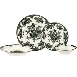English Home Rustic Elegance Porcelain 24-Piece Dinnerware - Thumbnail