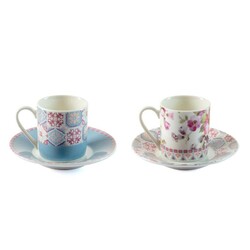 English Home Urbann Porcelain Set of 2 Coffee Cups - Thumbnail