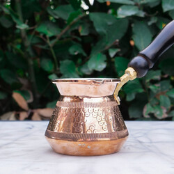 Engraved Gold Copper Coffee Pot - Thumbnail