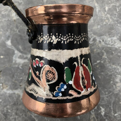 Erzincan Colorful Copper Coffee Pot - Thumbnail