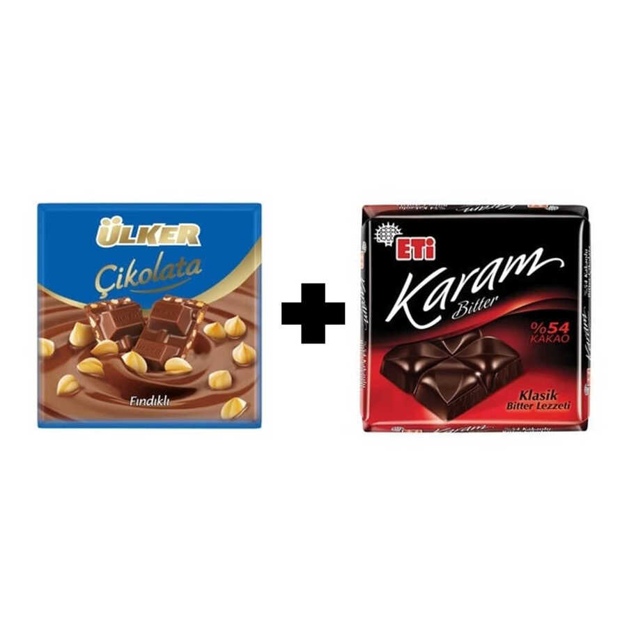 Eti Karam 54% Cocoa Square Chocolate - Chocolate Square with Hazelnut