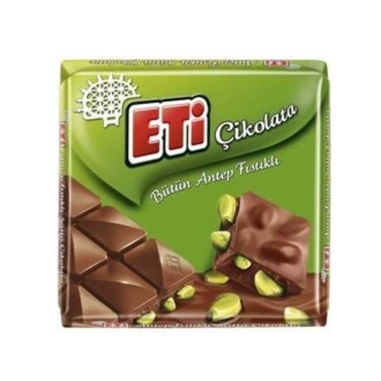 Eti Square Chocolate with Pistachio , 75g 2 pack