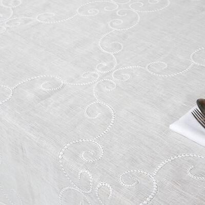Eva White Table Cloth 170x280 cm - 2