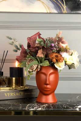Fabulous Face Matt Series Ceramic Handmade Vase - 1
