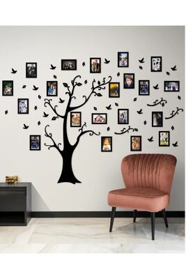 Family Tree Frame Collage - Wooden Family Tree - 20 Frames - Black AASoy20 - 1