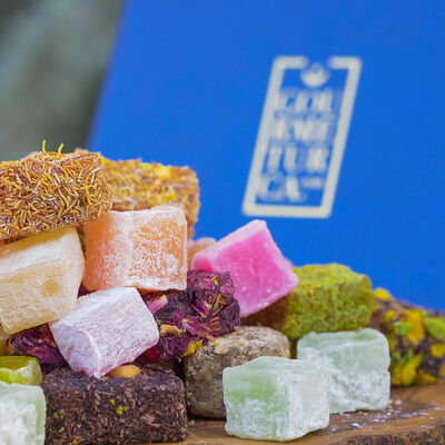 A Mix Of Flavored Turkish Delights , 21.16oz - 600g - 2