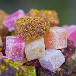 A Mix Of Flavored Turkish Delights , 21.16oz - 600g - Thumbnail