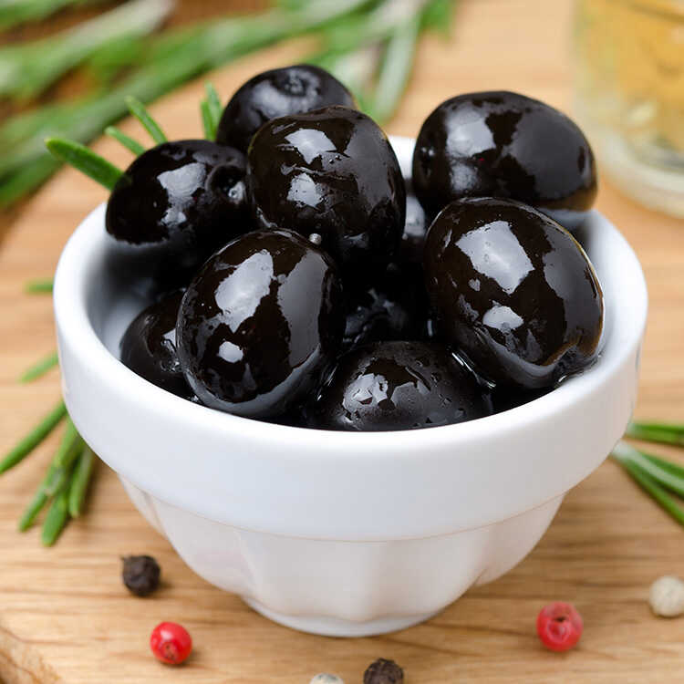 Gemlik Natural Brine Black Olive , 17.63oz - 500g
